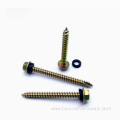 Yellow galvanized self-tapping screws